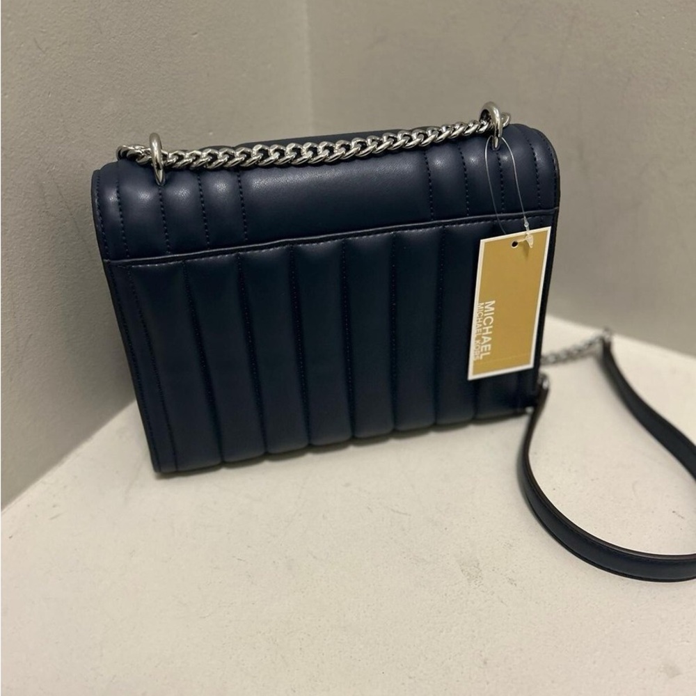Michael Kors Blue Chevron Crossbody Bag with dust bag - Picture 4 of 9